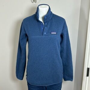 Patagonia Womens Better Sweater Marsupial Pullover Lightweight Woolly Blue Sz M